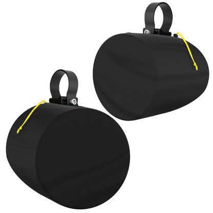 2 Packs Boat Speaker Cover, 800D Oxford Cloth Marine Wakeboard Tower Speaker Cover Waterproof, UV Resistant, Dustproof