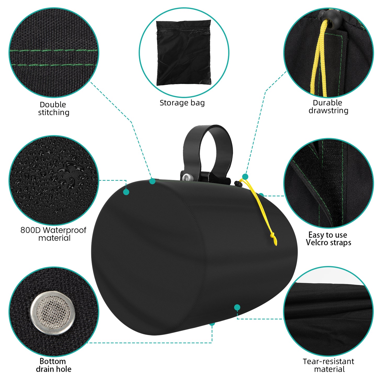 2 Packs Boat Speaker Cover, 800D Oxford Cloth Marine Wakeboard Tower Speaker Cover Waterproof, UV Resistant, Dustproof