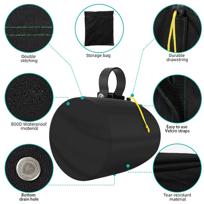 2 Packs Boat Speaker Cover, 800D Oxford Cloth Marine Wakeboard Tower Speaker Cover Waterproof, UV Resistant, Dustproof